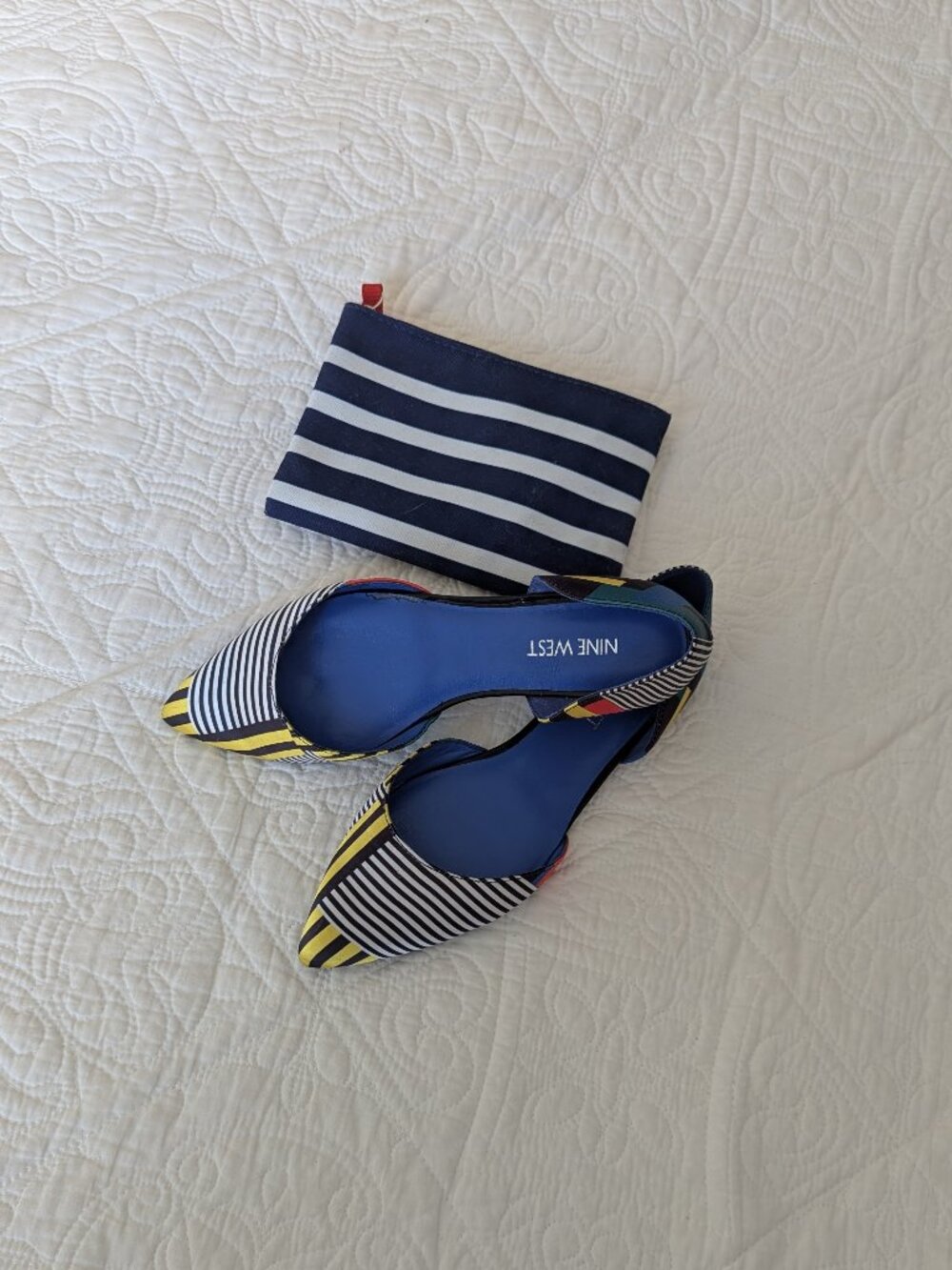 Nine West D'orsay multi-colored flats (with gift) - Size 6